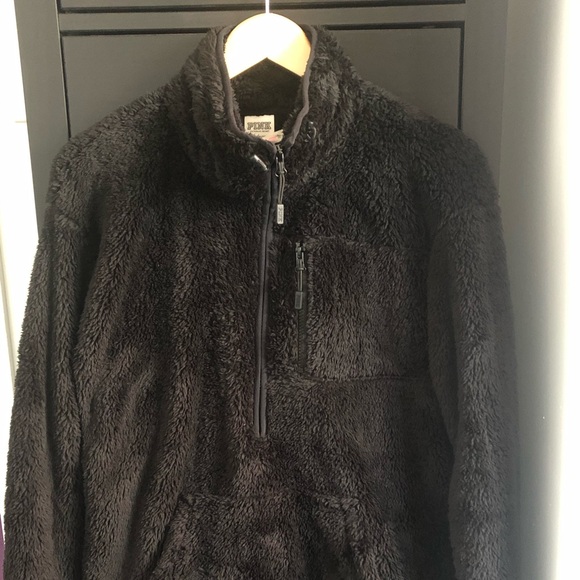 PINK Fuzzy Sweater with half zipper - Picture 1 of 5